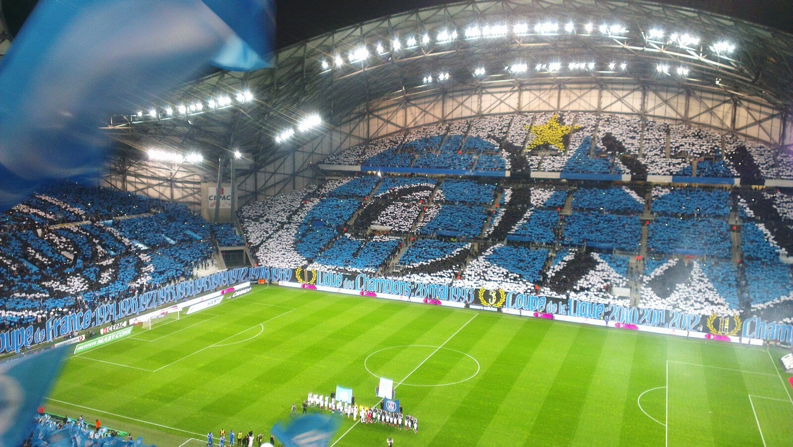 Stade Vélodrome, antre habituel de l'OM, en pleine journée de match